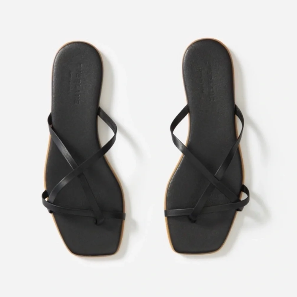 Everlane Black Strappy Square-Toe Sandals - Picture 4 of 8